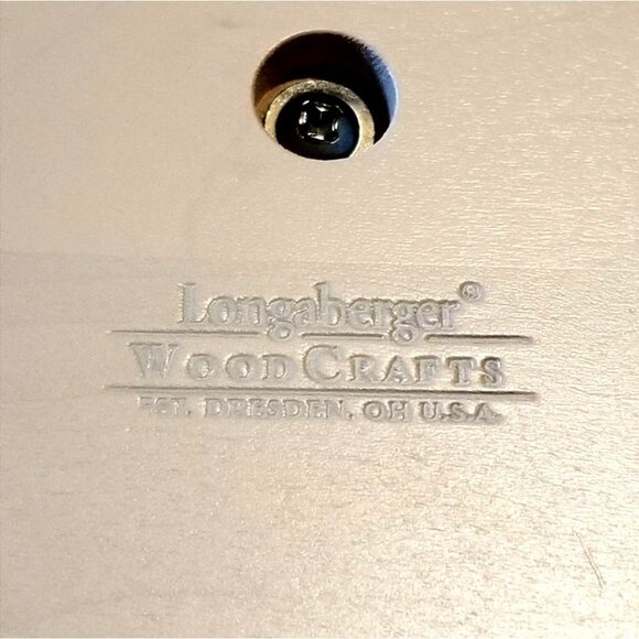 VTG Longaberger Stained Pie Basket, Lid with Mixed Berries and Kind Saying - Picture 5 of 11